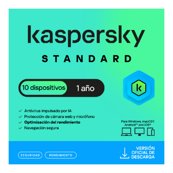 Kaspersky Standard 10 Dispositivos 12 Meses
