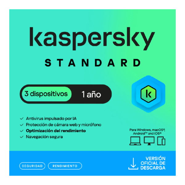 Kaspersky Standard 3 Dispositivos 12 Meses