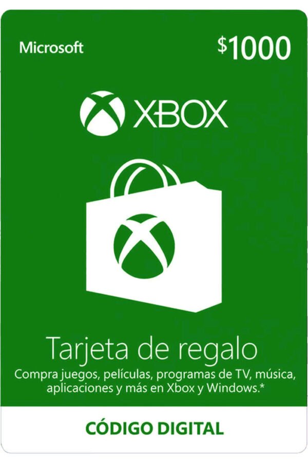 Tarjeta de Regalo Xbox 00 Mx