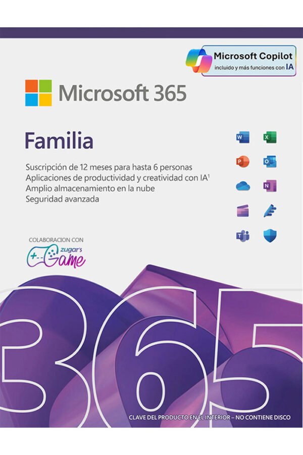 Microsoft 365 Familia Suscripcion 12 Meses - Copilot