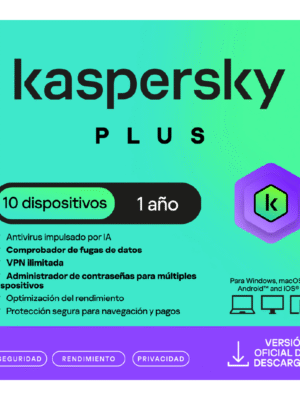 Kaspersky Plus 10 Dispositivo 12 Meses