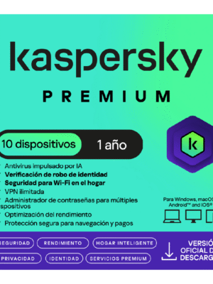 Kaspersky Premium 10 Dispositivos 12 Meses