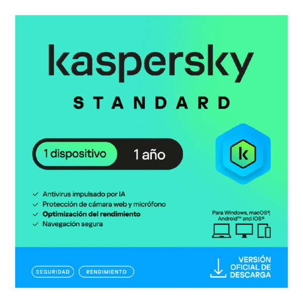 Kaspersky Standard 1 Dispositivo 12 Meses