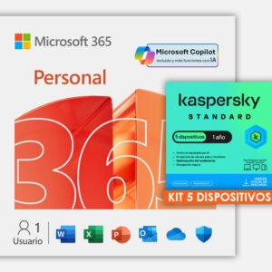 Microsoft 365 Personal Suscripcion 12 Meses + Kaspersky Standard 5 Dispositivos
