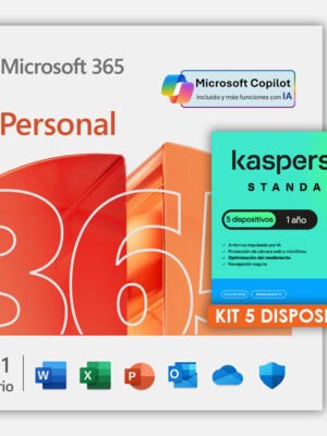 Microsoft 365 Personal Suscripcion 12 Meses + Kaspersky Standard 5 Dispositivos