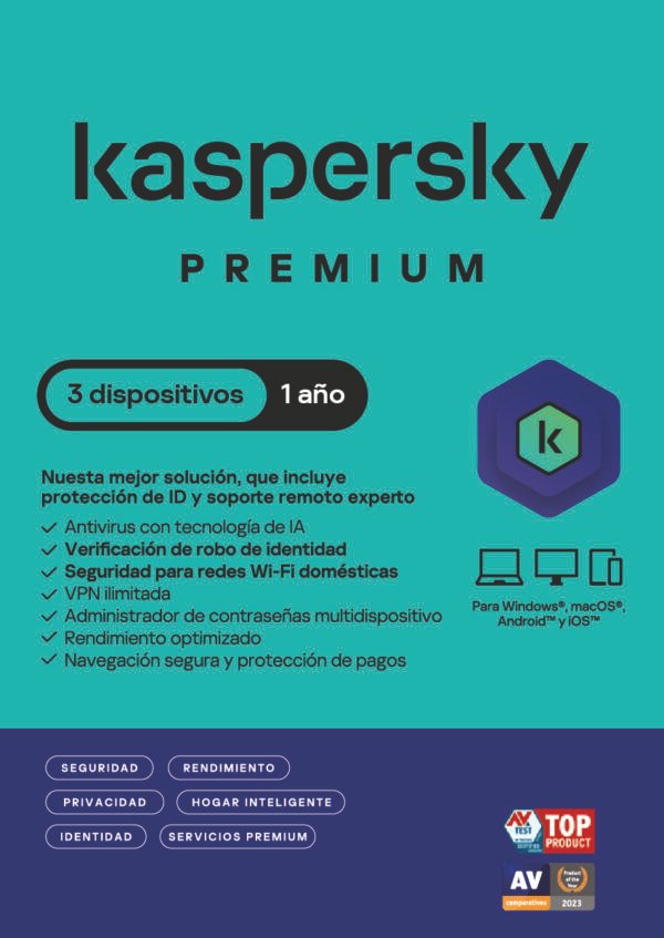 Kaspersky Premium 3 Dispositivos 12 Meses