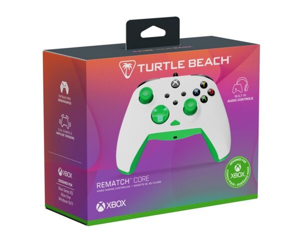 Control Alambrico Turtle Beach Para Xbox Series Rematch Core Blanco Verde