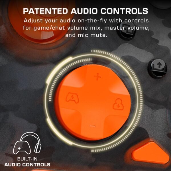 22b3b85b47854ee8a42894635da0de25_l Control Alambrico Turtle Beach Para Xbox Series Rematch Core Ghost Black Camo/Orange