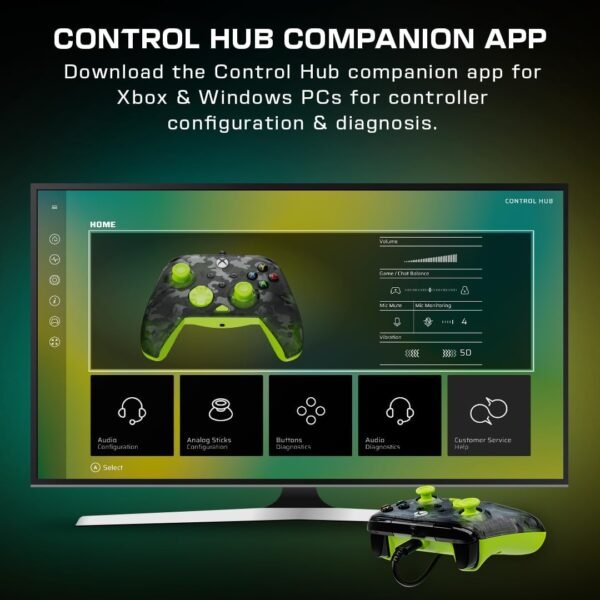 61+RT7dAcHL._AC_SL1080_ Control Alambrico Turtle Beach Para Xbox Series Rematch Core Ghost Black Camo/Yellow