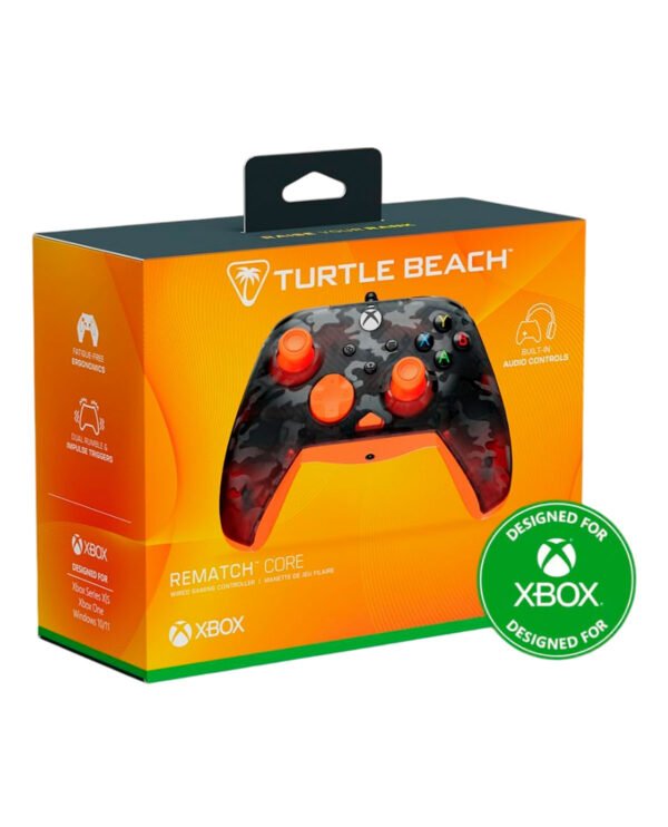 840454400038-2-17546784485401 Control Alambrico Turtle Beach Para Xbox Series Rematch Core Ghost Black Camo/Orange