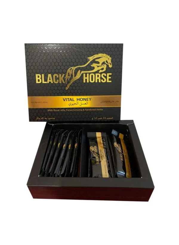 Black Horse Miel 10g Potencia Premium Vital Honey 24 Sobres