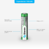 1100 aaa Steren Paquete De 4 Pilas Recargables Aaa Nimh 1100 Mah