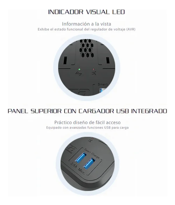 Regulador De Voltaje Automático Forza FVR-1221USB - 600W
