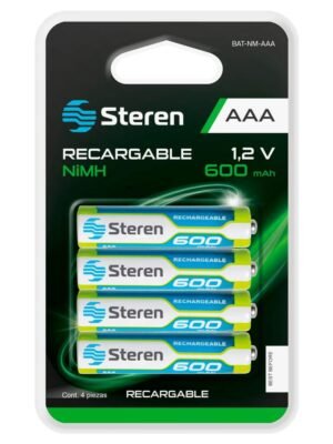 Steren Paquete De 4 Pilas Recargables Aaa Nimh 600 Mah