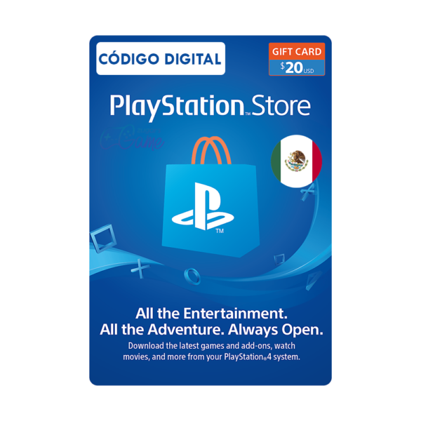 Tarjeta Regalo Playstation - 20 Usd Region Mexico