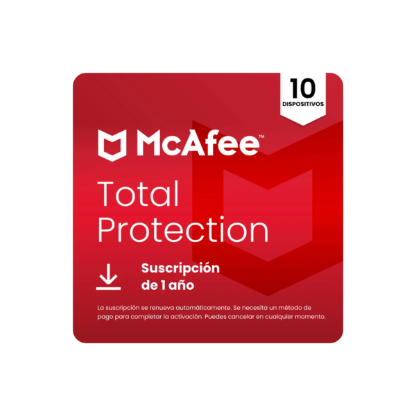 Mcafee Antivirus Total Protection 10 Dispositivos 1 Año