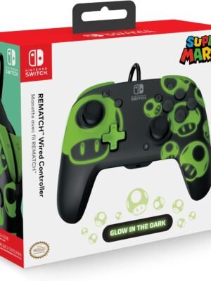 71u1LbC0btL._AC_SL1500_ Control Alambrico Pdp Para Nintendo - 1-UP Glow in the Dark Toad